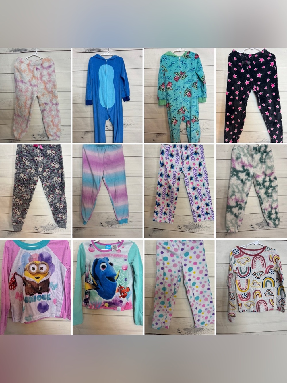 12 PC Girls Winter PJS set size 6